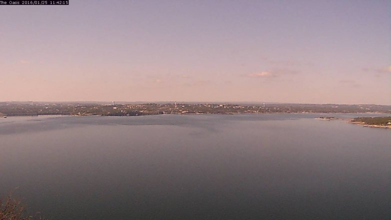 Lake Travis webcam, January 25, 2016 10:50 AM CT