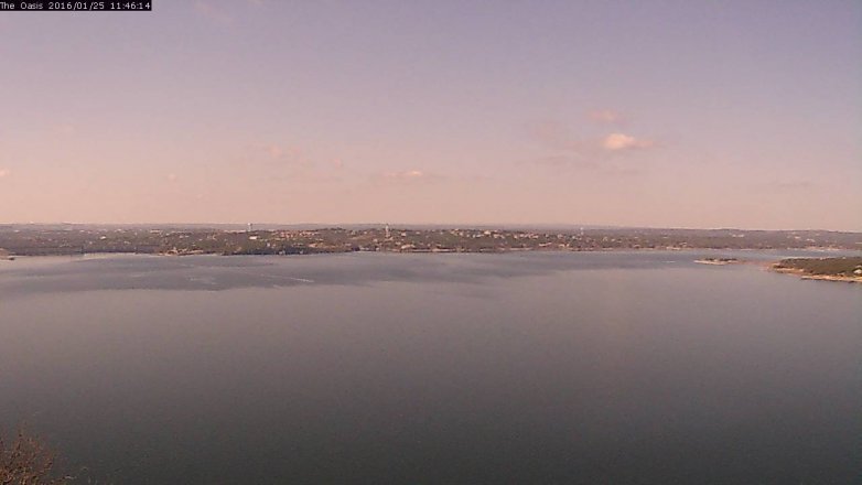 Lake Travis webcam, January 25, 2016 10:55 AM CT