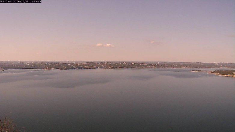 Lake Travis webcam, January 25, 2016 11:00 AM CT