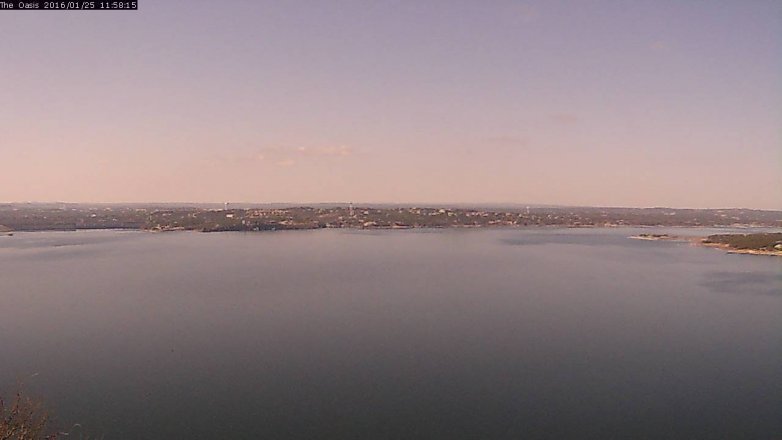 Lake Travis webcam, January 25, 2016 11:05 AM CT