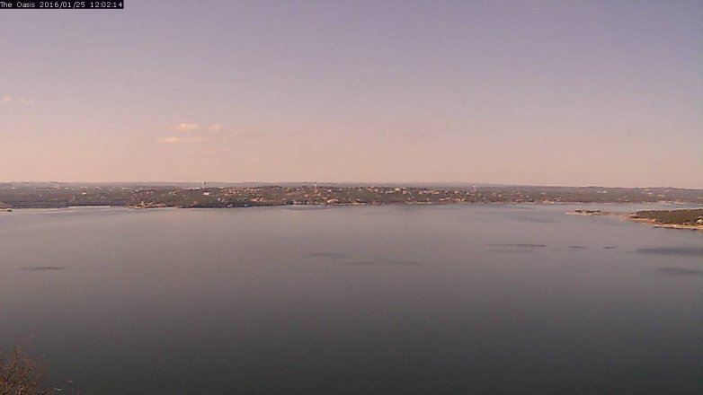 Lake Travis webcam, January 25, 2016 11:10 AM CT