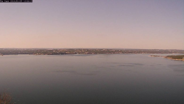 Lake Travis webcam, January 25, 2016 11:15 AM CT