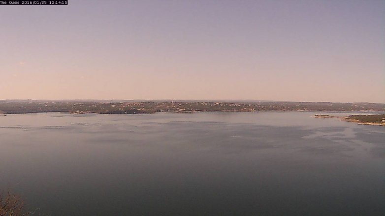 Lake Travis webcam, January 25, 2016 11:20 AM CT