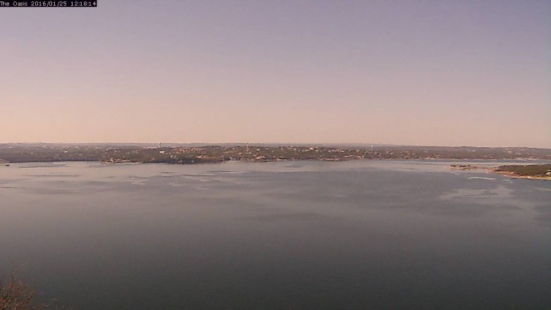 Lake Travis webcam, January 25, 2016 11:25 AM CT