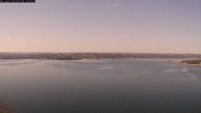 Lake Travis webcam, January 25, 2016 11:30 AM CT