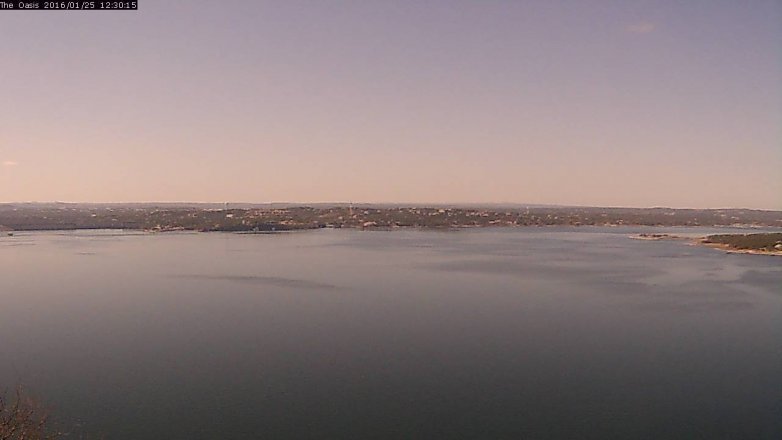 Lake Travis webcam, January 25, 2016 11:35 AM CT