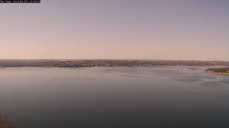 Lake Travis webcam, January 25, 2016 11:45 AM CT