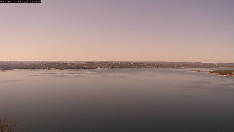 Lake Travis webcam, January 25, 2016 11:50 AM CT