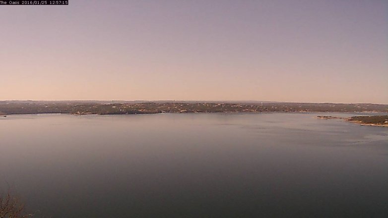 Lake Travis webcam, January 25, 2016 12:05 PM CT