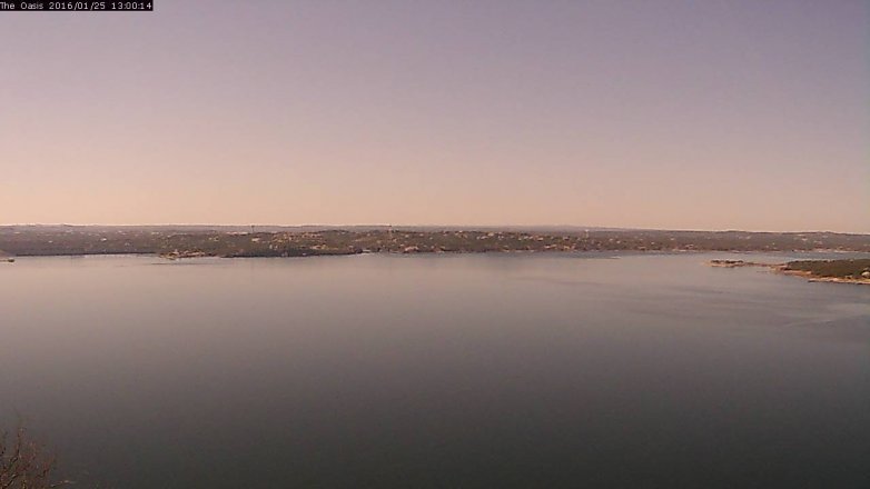 Lake Travis webcam, January 25, 2016 12:10 PM CT
