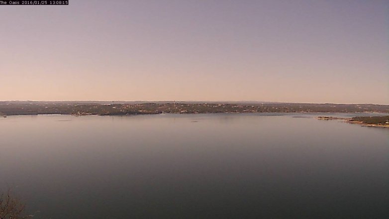 Lake Travis webcam, January 25, 2016 12:15 PM CT