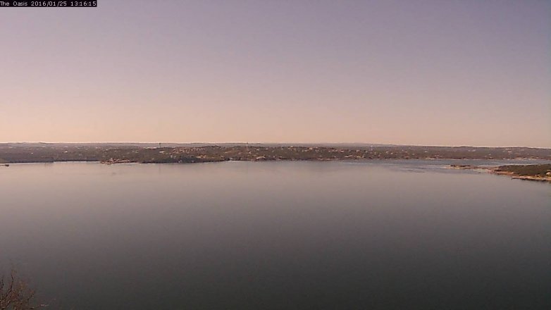 Lake Travis webcam, January 25, 2016 12:20 PM CT