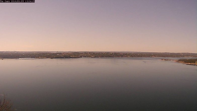 Lake Travis webcam, January 25, 2016 12:30 PM CT