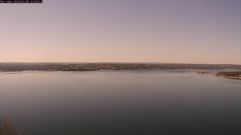 Lake Travis webcam, January 25, 2016 12:35 PM CT