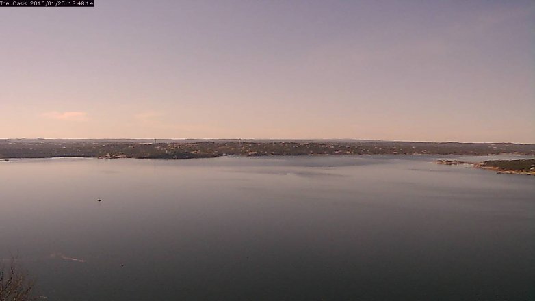 Lake Travis webcam, January 25, 2016 12:55 PM CT