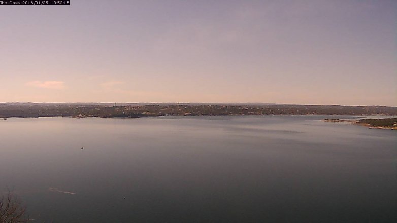 Lake Travis webcam, January 25, 2016 1:00 PM CT