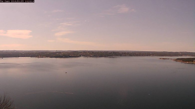 Lake Travis webcam, January 25, 2016 1:25 PM CT