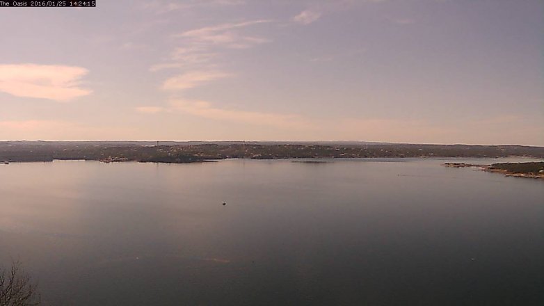 Lake Travis webcam, January 25, 2016 1:30 PM CT