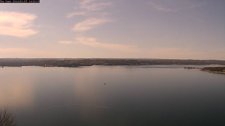 Lake Travis webcam, January 25, 2016 1:40 PM CT