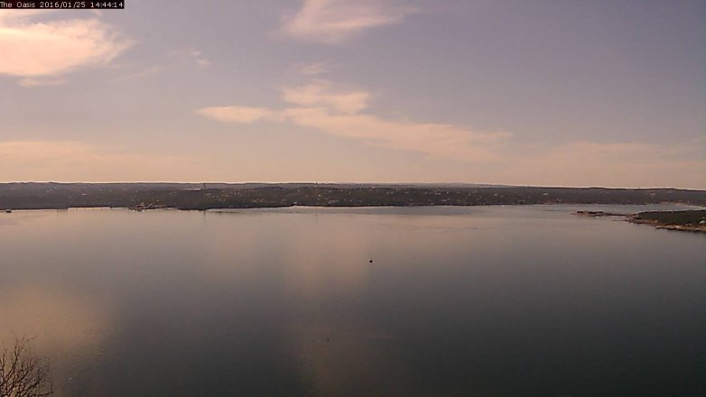 Lake Travis webcam, January 25, 2016 1:50 PM CT