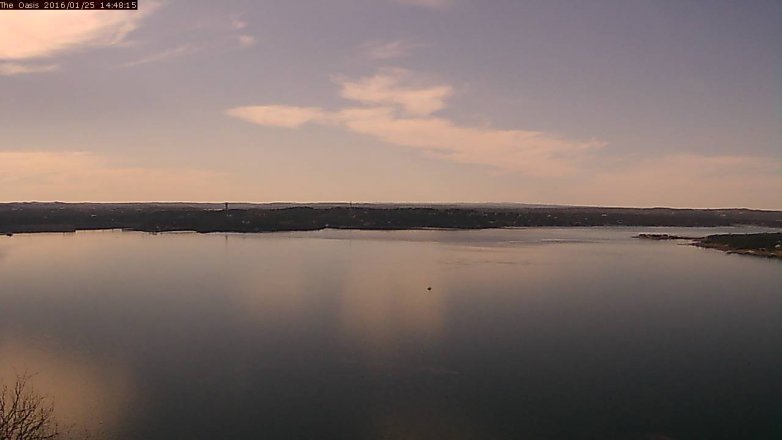 Lake Travis webcam, January 25, 2016 1:55 PM CT