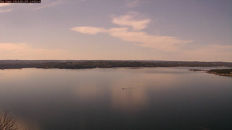 Lake Travis webcam, January 25, 2016 2:00 PM CT