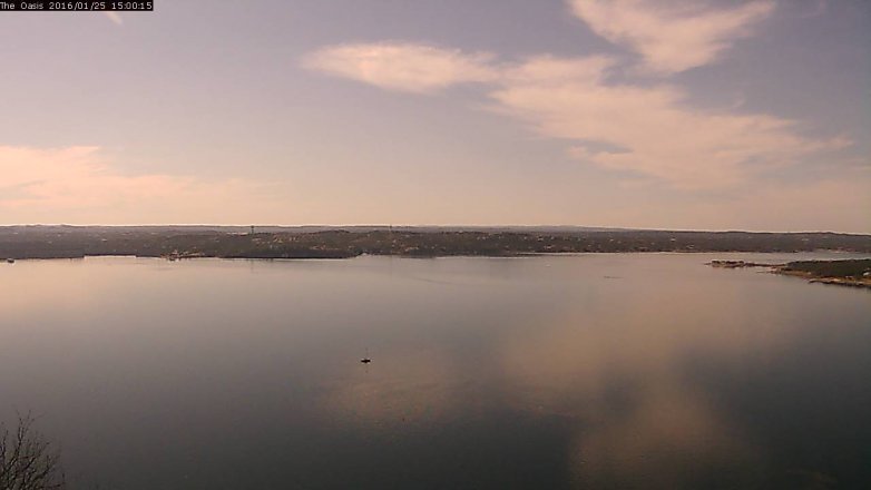 Lake Travis webcam, January 25, 2016 2:05 PM CT