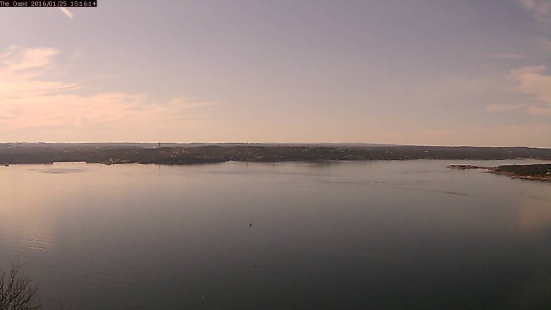 Lake Travis webcam, January 25, 2016 2:20 PM CT