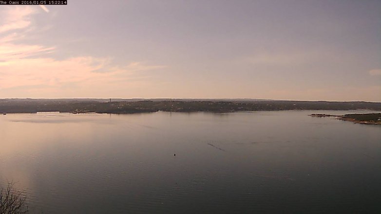 Lake Travis webcam, January 25, 2016 2:30 PM CT