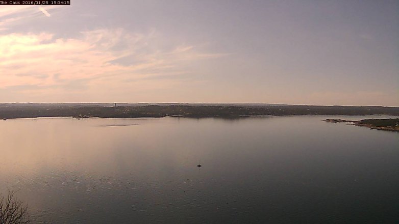 Lake Travis webcam, January 25, 2016 2:40 PM CT