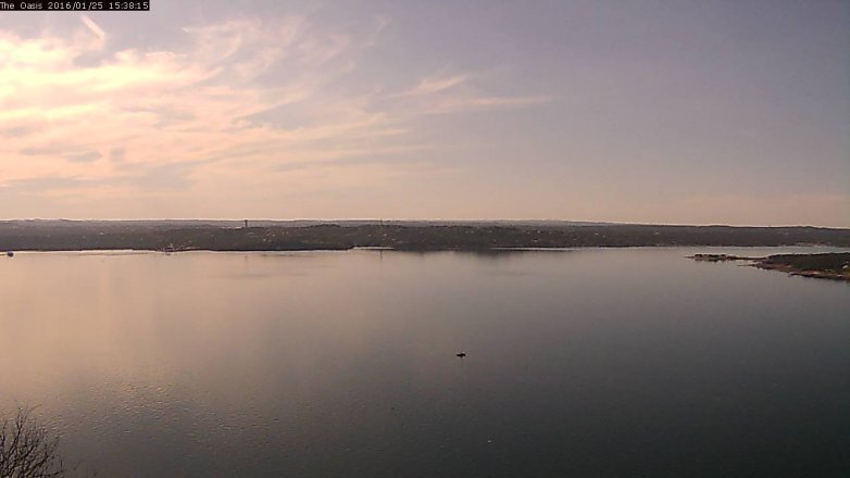 Lake Travis webcam, January 25, 2016 2:45 PM CT
