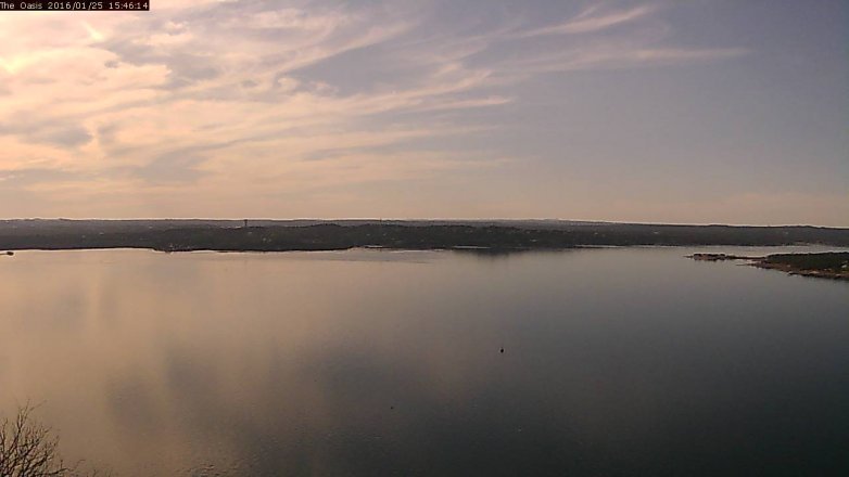 Lake Travis webcam, January 25, 2016 2:55 PM CT