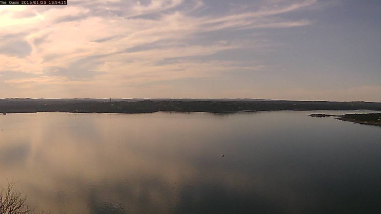 Lake Travis webcam, January 25, 2016 3:00 PM CT