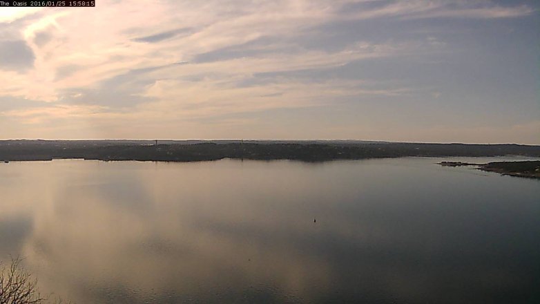 Lake Travis webcam, January 25, 2016 3:05 PM CT