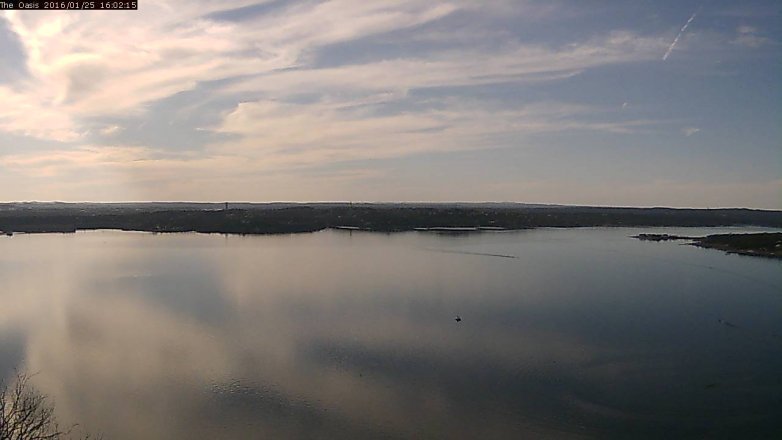 Lake Travis webcam, January 25, 2016 3:10 PM CT