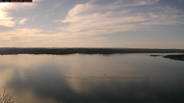 Lake Travis webcam, January 25, 2016 3:20 PM CT