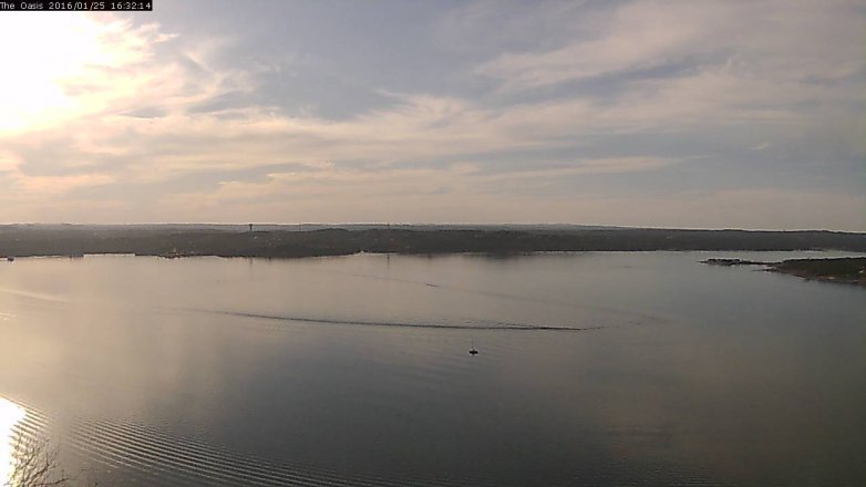 Lake Travis webcam, January 25, 2016 3:40 PM CT