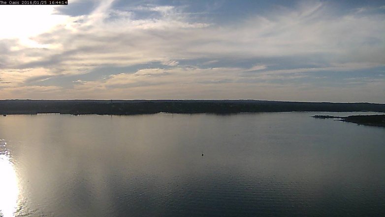 Lake Travis webcam, January 25, 2016 3:50 PM CT