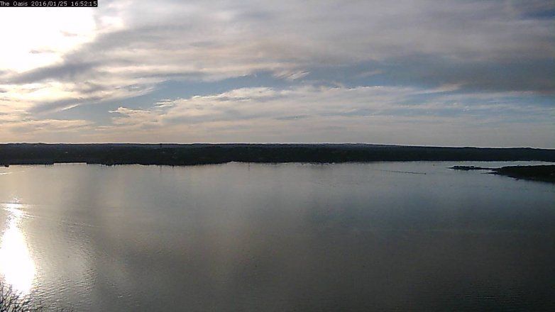 Lake Travis webcam, January 25, 2016 4:00 PM CT