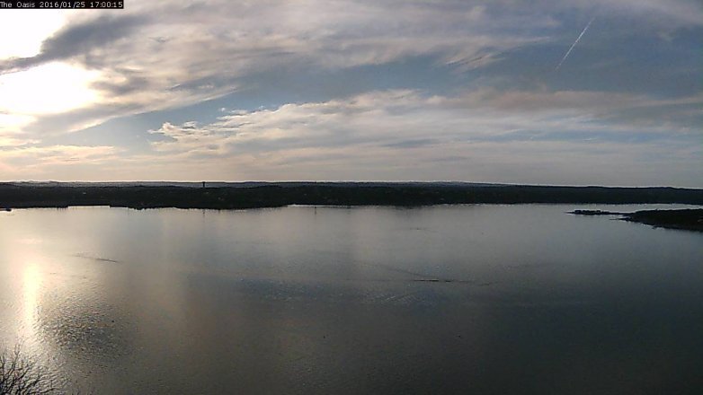 Lake Travis webcam, January 25, 2016 4:05 PM CT