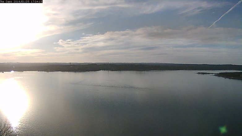 Lake Travis webcam, January 25, 2016 4:10 PM CT