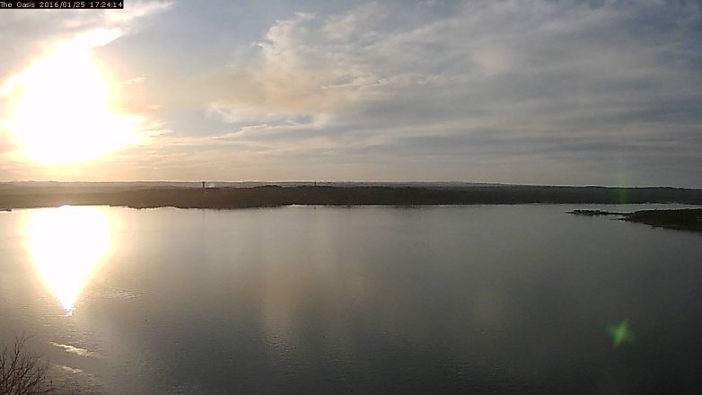 Lake Travis webcam, January 25, 2016 4:30 PM CT