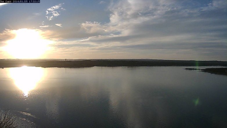 Lake Travis webcam, January 25, 2016 4:40 PM CT