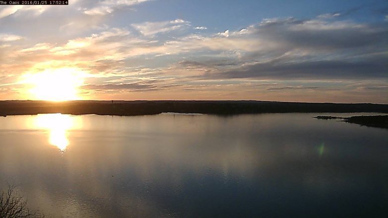 Lake Travis webcam, January 25, 2016 5:00 PM CT