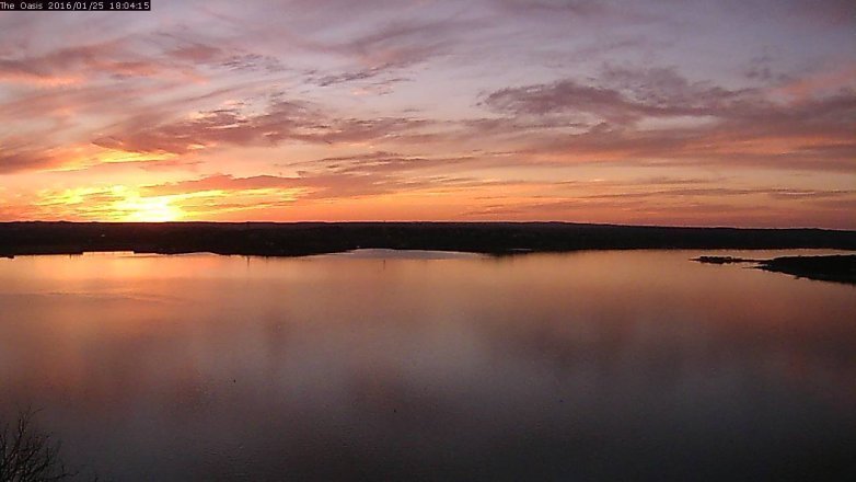 Lake Travis webcam, January 25, 2016 5:10 PM CT