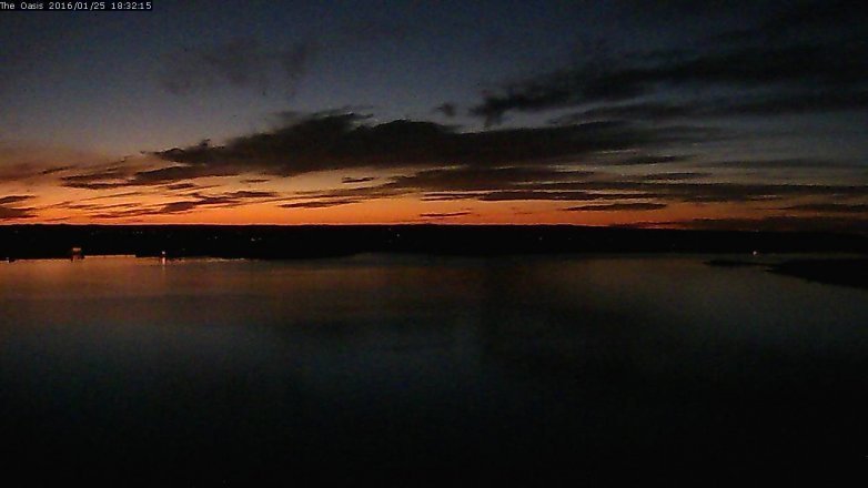Lake Travis webcam, January 25, 2016 5:40 PM CT