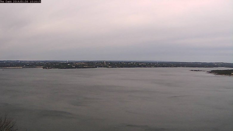 Lake Travis webcam, January 26, 2016 9:20 AM CT