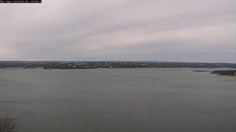 Lake Travis webcam, January 26, 2016 9:45 AM CT