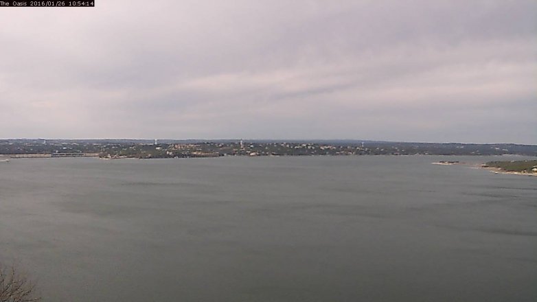 Lake Travis webcam, January 26, 2016 10:00 AM CT