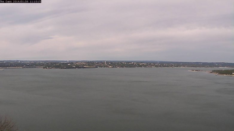 Lake Travis webcam, January 26, 2016 10:15 AM CT